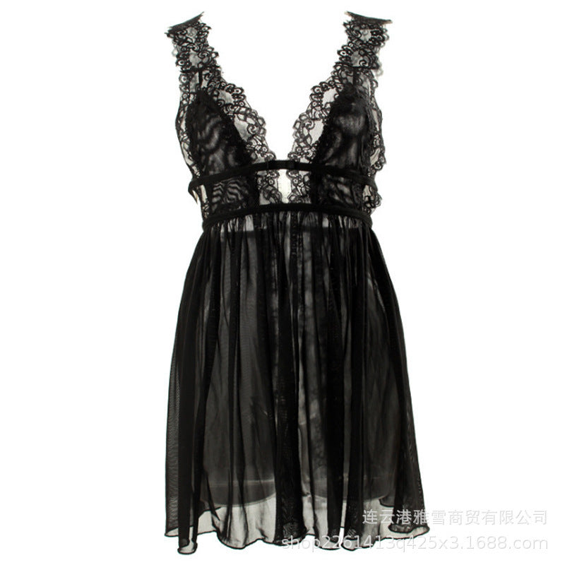 Women Summer Lace Fashion Suspender Pajamas - Onouthati