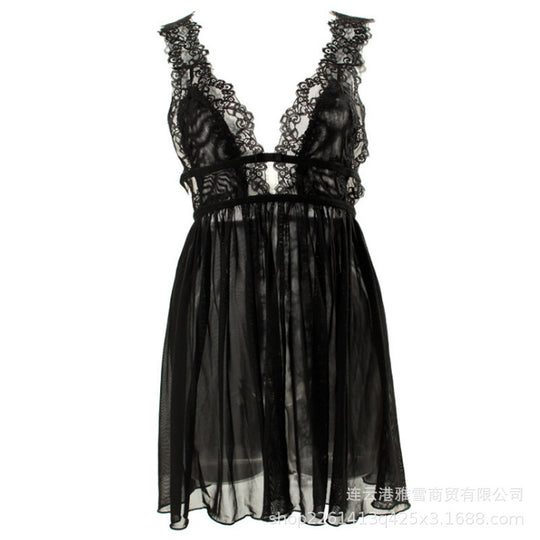 Women Summer Lace Fashion Suspender Pajamas - Onouthati