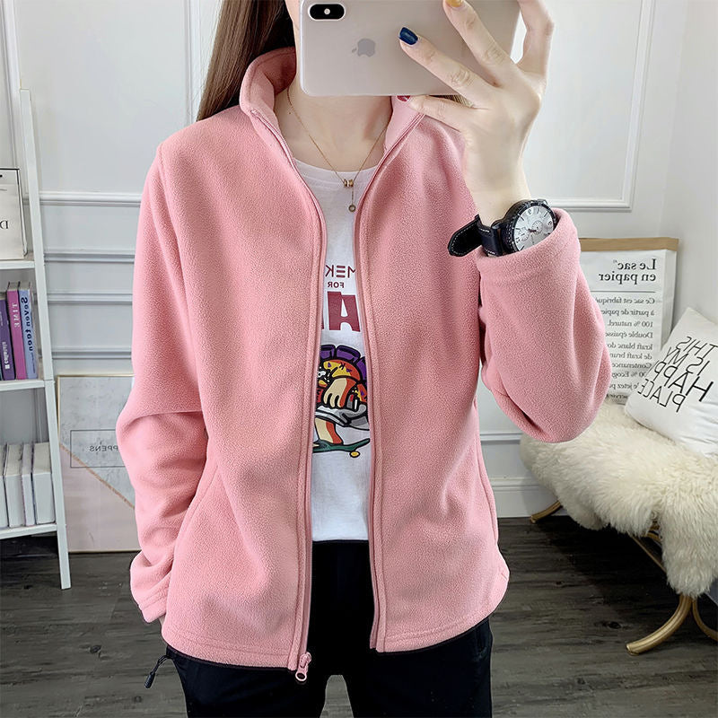 Polar Fleece Jacket Women's Double-sided Thickened Sweater - Onouthati