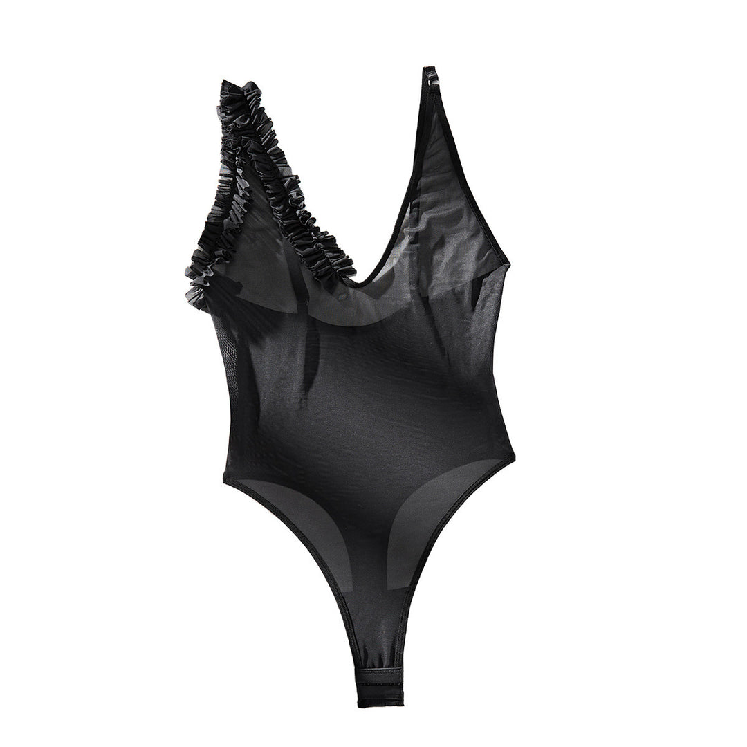 U-collar Sheer Mesh Jumpsuit For Women - Onouthati