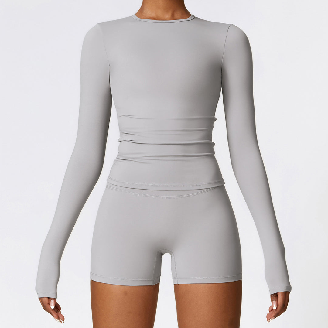 Women's Slim Long Sleeve Pullover Top Yoga Fashion Fitness Sports Clothing For Women - Onouthati