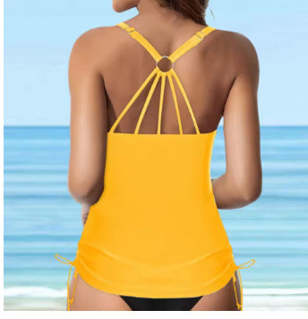 One-piece Swimsuit Round Neck Conservative Vest Swimming Top - Onouthati