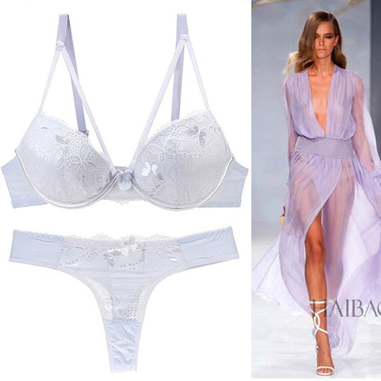 Push Up Underwear For Women Lace Bra Set - Onouthati
