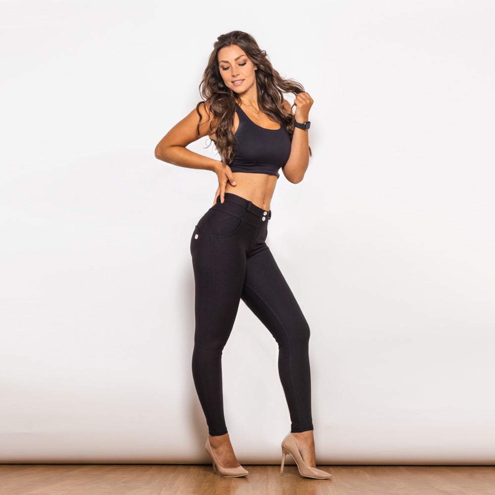 Shascullfites Melody Black Thicker Butt Lift Leggings High Stretch Shaping Winter Pants For Women - Onouthati