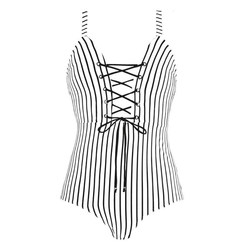 Solid color one-piece bikini swimsuit for women - Onouthati