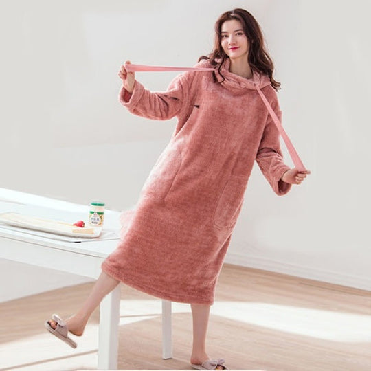 Coral Velvet Pajamas Women Wear Hoodies - Onouthati