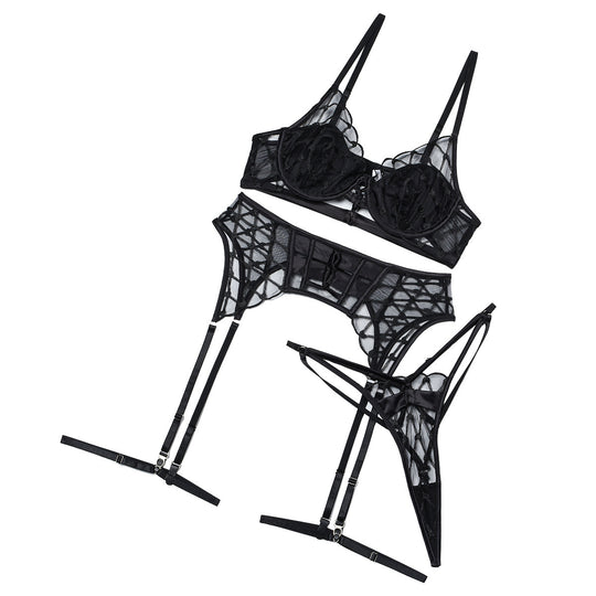 Mesh Joint Underwear Suit Women - Onouthati