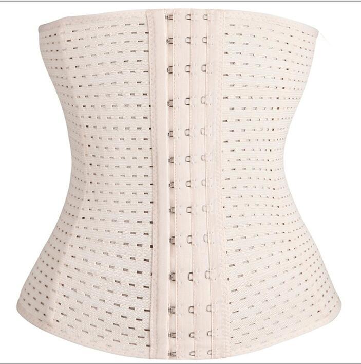 Women Hollow Tibial Belt Body-sculpting Hollow-out Round-hole Breathable Rubber Corset Post-natal Tummy Tucking Exercise Belt - Onouthati