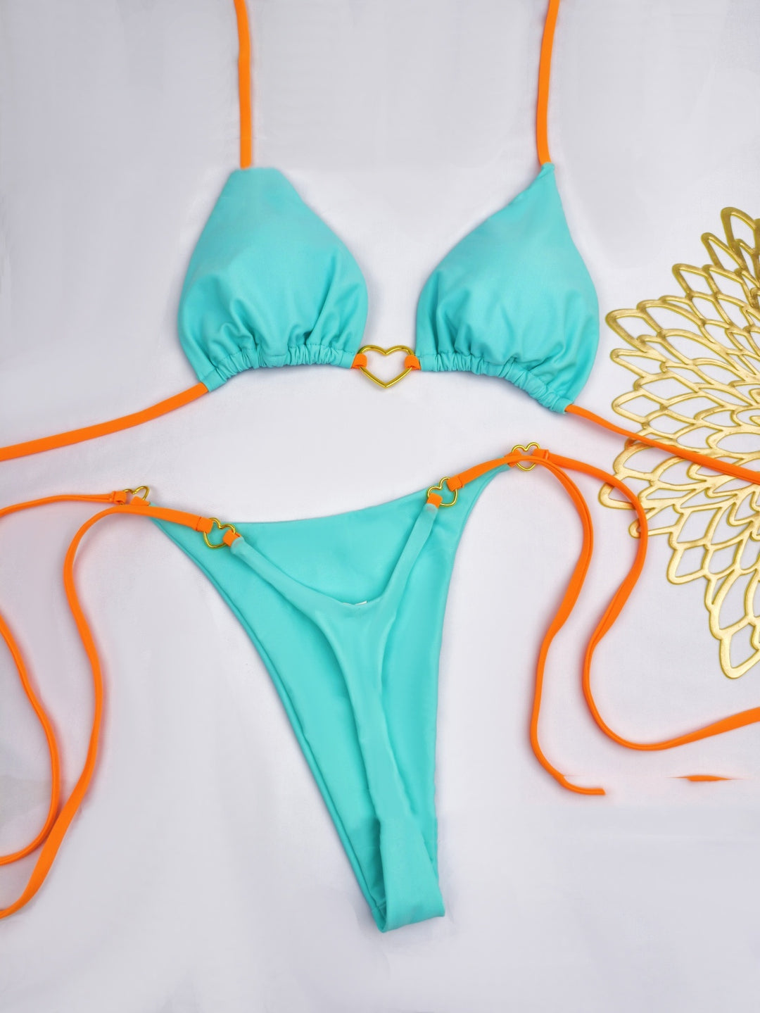 European And American Lace Up Split Swimsuit Set Women's Bikini Swimsuit - Onouthati