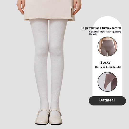 Winter High Waist Leggings With Sock Fashion Slim Pantyhose Warm Thin Legs Pants Women Clothing - Onouthati