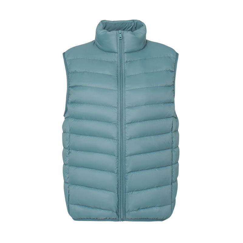 Stand Collar Outer Wear Slimming Plus Size Down Vest Vest - Onouthati