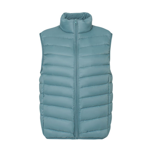 Stand Collar Outer Wear Slimming Plus Size Down Vest Vest - Onouthati