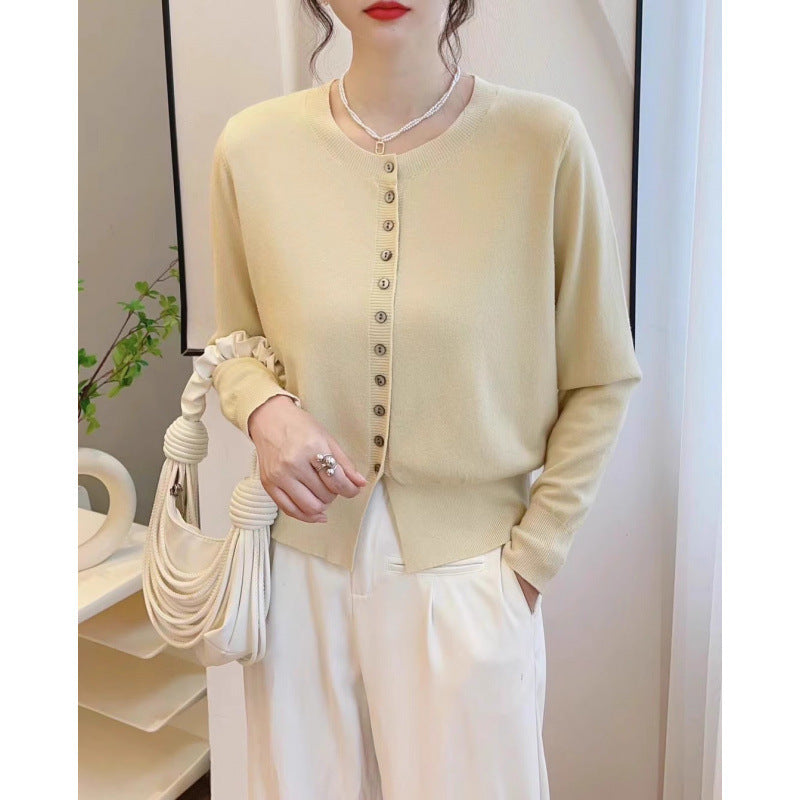 Autumn Classic Style Knitted Sweater Small Cardigan Women - Onouthati