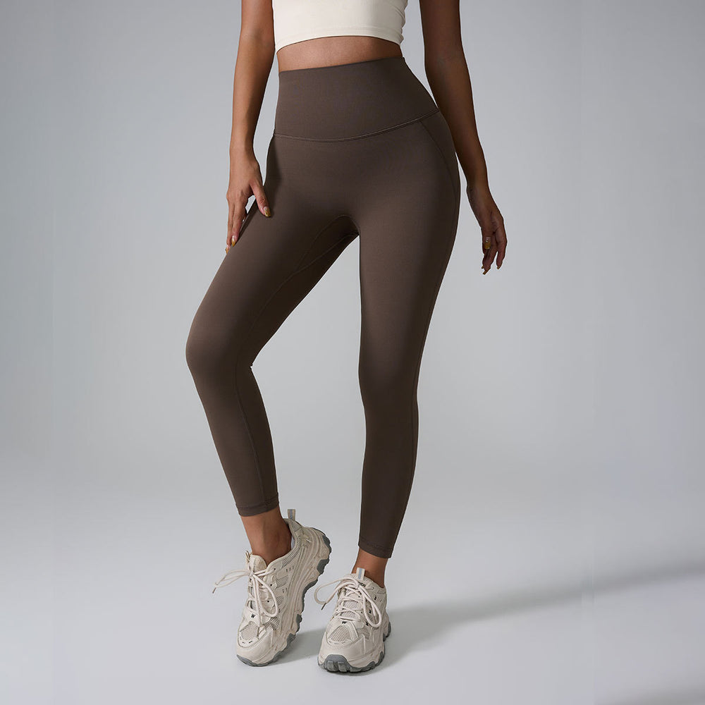Yoga Pants Seamless Nude Feel High Waist Peach Pants Zero Sense Integrated Sports Yoga Pants Yoga Pants - Onouthati