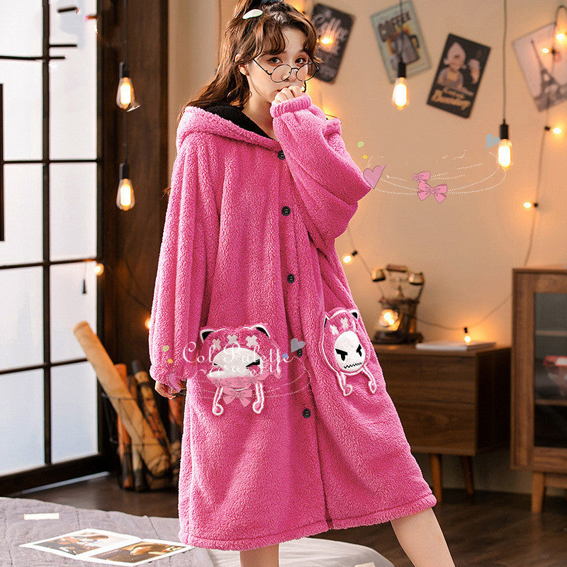 Angry Little Coral Fleece Pajamas Women - Onouthati