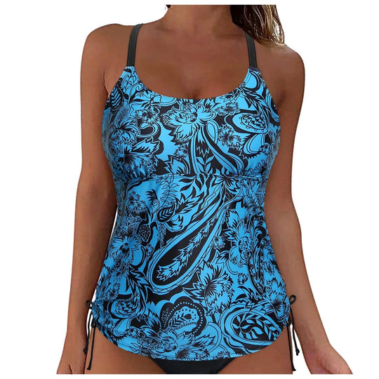 One-piece Swimsuit Round Neck Conservative Vest Swimming Top - Onouthati