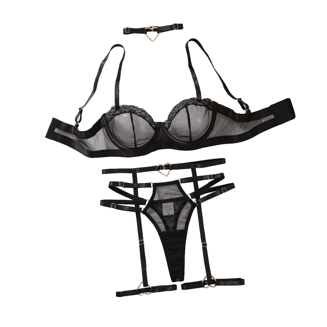 Mesh Love Metal Buckle Four-piece Set For Women - Onouthati
