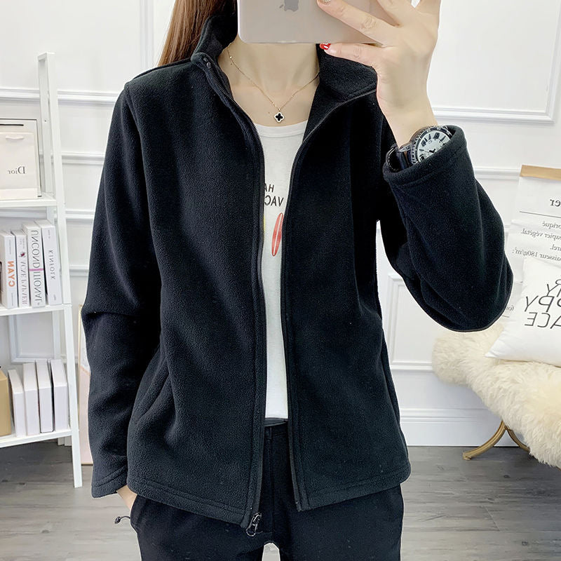 Polar Fleece Jacket Women's Double-sided Thickened Sweater - Onouthati
