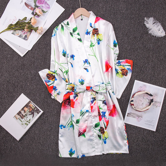 Ice silk pajamas women summer thin - Onouthati