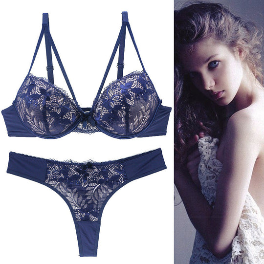 Push Up Underwear For Women Lace Bra Set - Onouthati