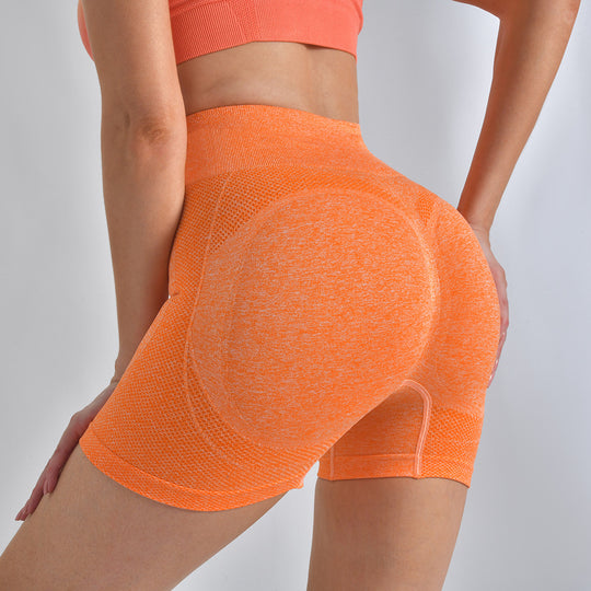 Striped Yoga Shorts High Waist Hip-lifting Tight Pants For Women Running Fitness Sports Leggings - Onouthati