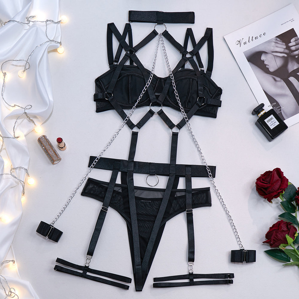 Lingerie Role Play Chain Set 4 Piece Women - Onouthati