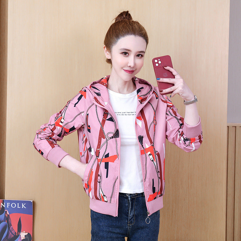 Women's Fall Winter Coat Double-sided Hooded Cardigan Baseball Uniform - Onouthati