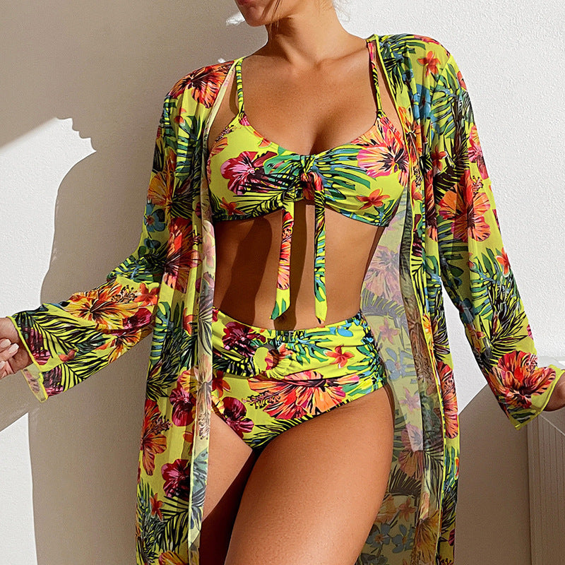 Swimwear Long Sleeved Blouse Three Piece Suit - Onouthati