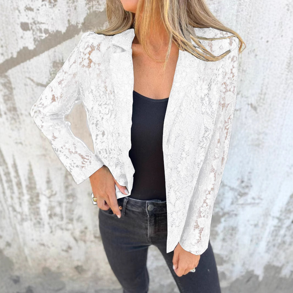 Women's Fashion Lace Shirt Suit - Onouthati