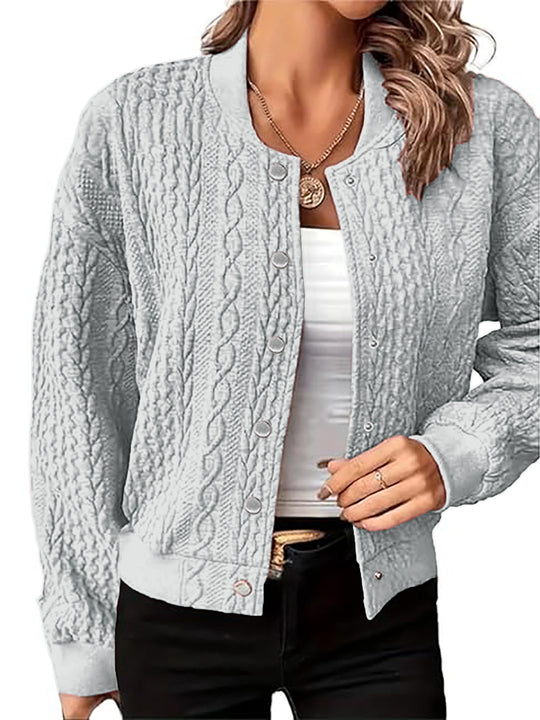 Women's Cardigan Fashion Button Coat Jacket - Onouthati
