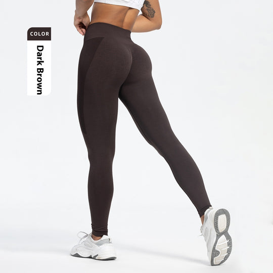Women's Sports Fitness Pants Seamless Hip Raise High Waist Yoga Pants - Onouthati