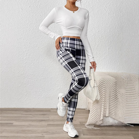 Extra Thick Lambswool Printed Leggings For Women Winter - Onouthati