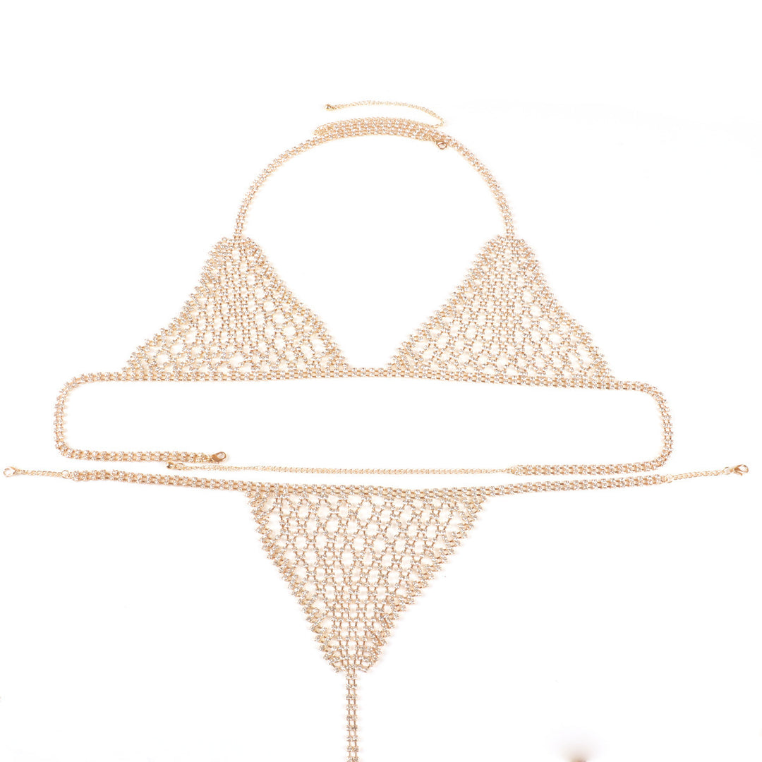 Personalized Beach Party Sexy Bikini Rhinestone Underwear Body Chains Women - Onouthati