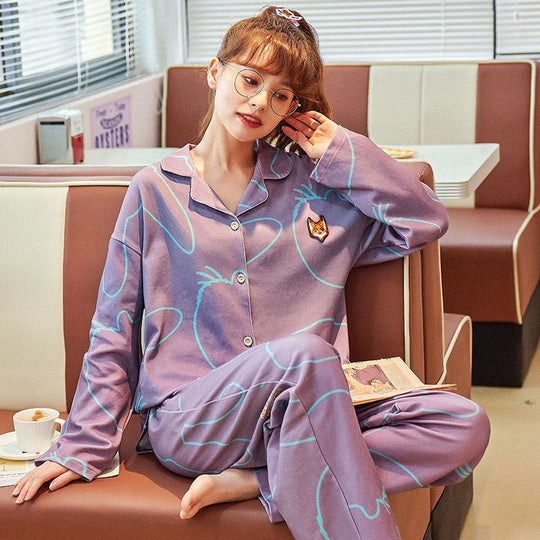 Women Autumn And Winter Cartoon Pajamas - Onouthati