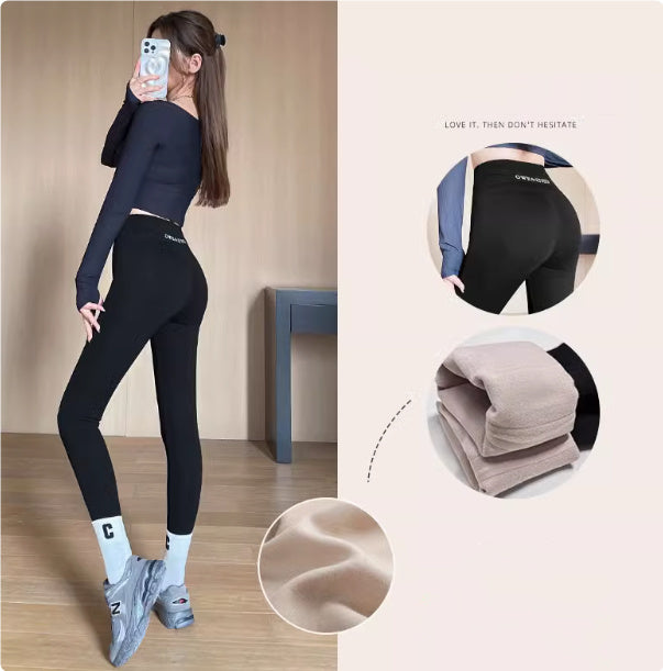Lamb Fleece Leggings For Women - Onouthati