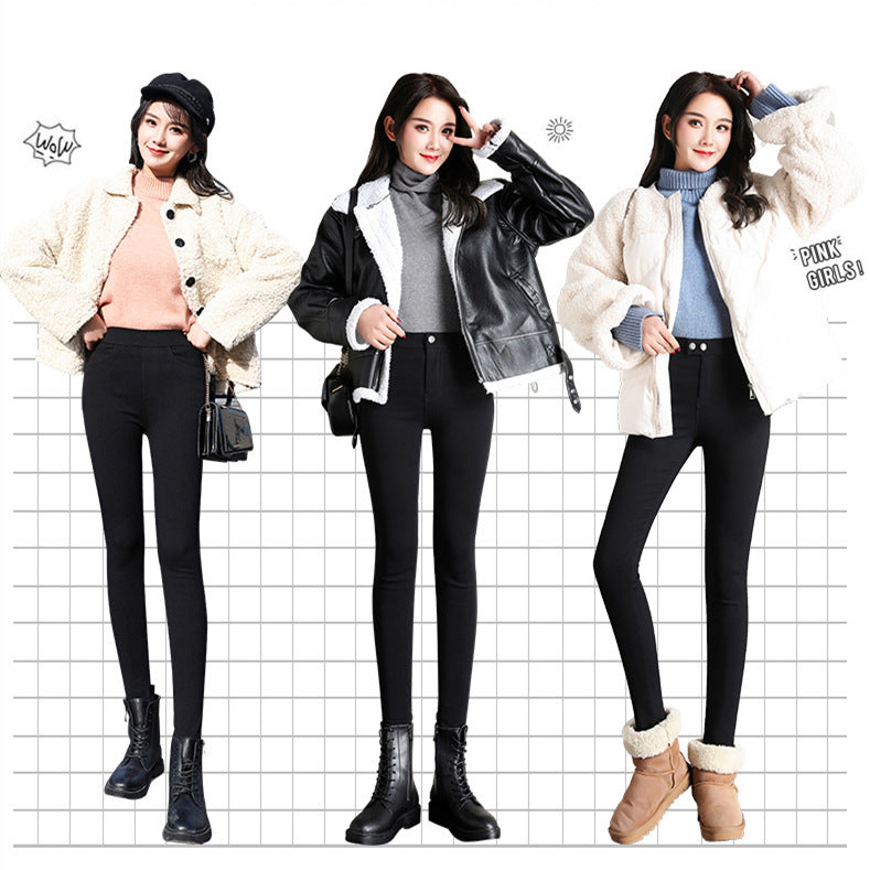 Black Magical Leggings Women's Outer Wear Ankle Tight High Waist Slimming - Onouthati