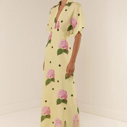 Fashion Printed Waist-controlled Dress Women - Onouthati