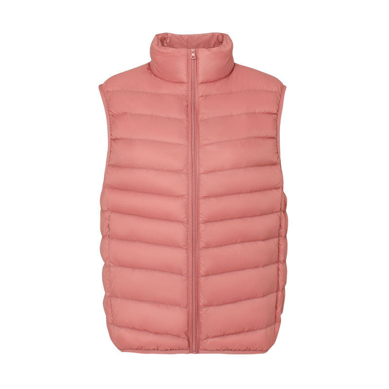 Stand Collar Outer Wear Slimming Plus Size Down Vest Vest - Onouthati
