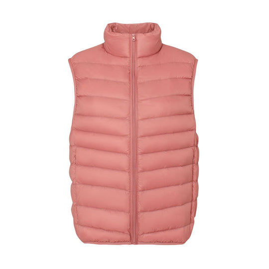 Stand Collar Outer Wear Slimming Plus Size Down Vest Vest - Onouthati