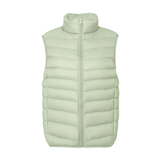 Stand Collar Outer Wear Slimming Plus Size Down Vest Vest - Onouthati