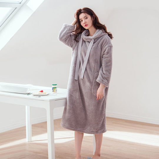 Coral Velvet Pajamas Women Wear Hoodies - Onouthati