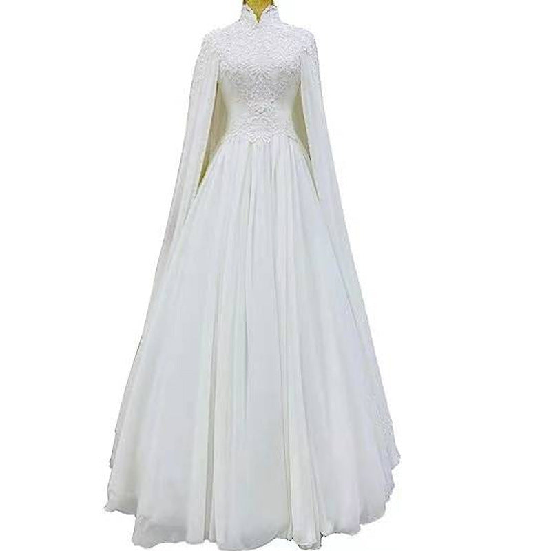 Lace Slim Long Sleeve Fishtail Wedding Dress - Onouthati