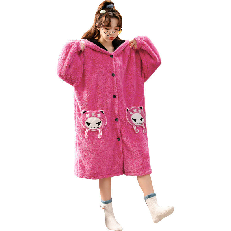 Angry Little Coral Fleece Pajamas Women - Onouthati
