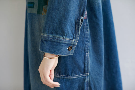 Women's Fashion Wash Vintage Denim Jacket - Onouthati