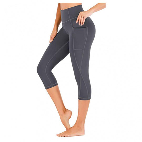 Cropped Pants Yoga Clothes Leggings Printed Fitness Pants - Onouthati