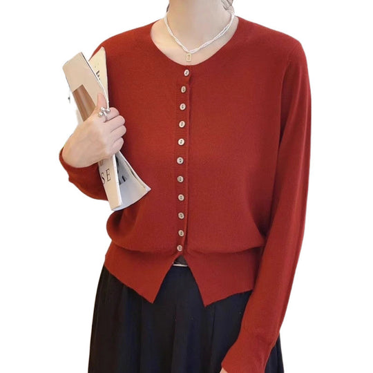 Autumn Classic Style Knitted Sweater Small Cardigan Women - Onouthati