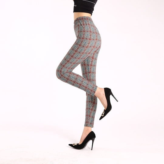 Autumn Underwear Leggings Stretch Printed High-waisted Trousers - Onouthati