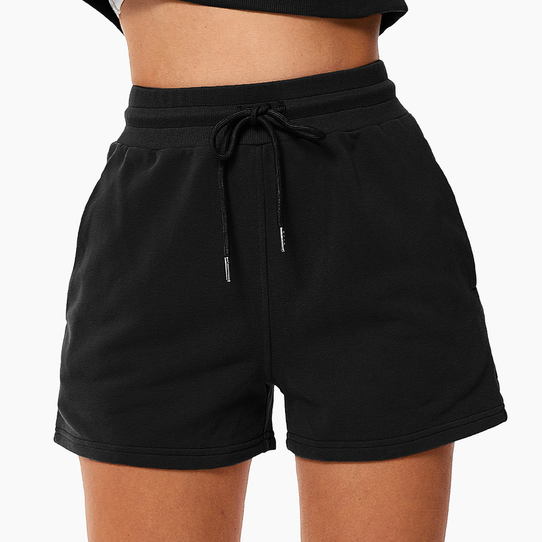 Drawstring Loose Sports Shorts For Women - Onouthati