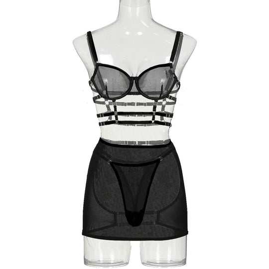 Lace-up Bra Body Shaping Skirt Outfit Women - Onouthati