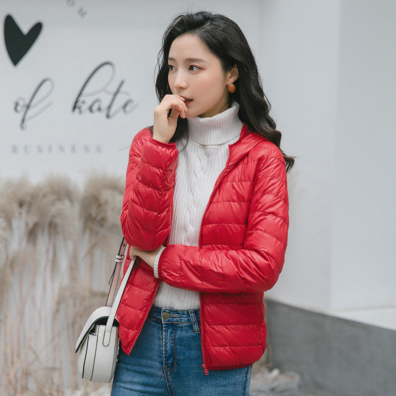 White Duck Down Lightweight Down Coat Women - Onouthati
